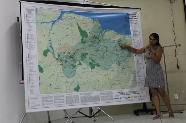 Sandra MIQCB falando sobre o Mapa Regio Ecolgica dos Babauais