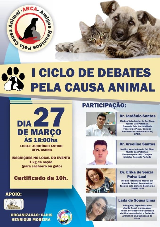 Cartaz I Ciclo de debates pela causa animal20190325152414