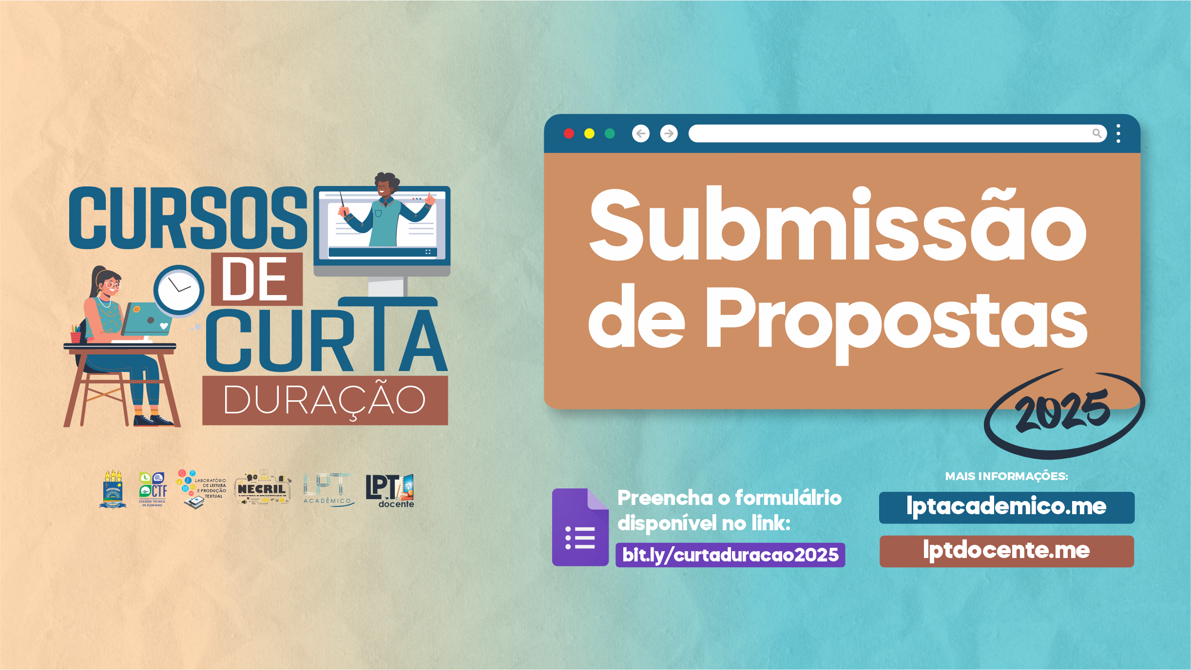 Laboratório de Produção Textual do CTF abre chamada para submissão de propostas de cursos de curta duração para 2025