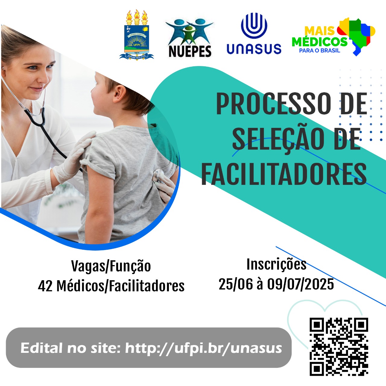 Processo de Seleção de Facilitadores de 25 de Junho a 09 de Julho de 2025 para 42 médicos facilitadores 