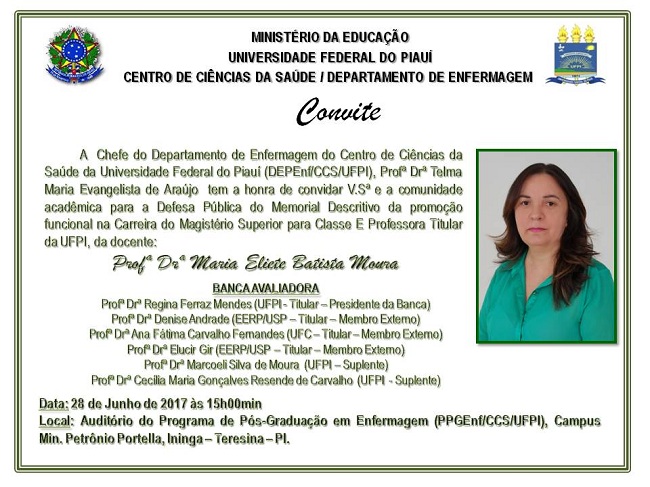 Convite Banca ProfaTitular Maria Eliete Batista Moura